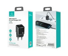 USAMS Laidinis įkroviklis 1xUSB-C T45 mini 30W (only head) PD3.0 Fast Charging baltos spalvos CC148TC02 (US-CC148)