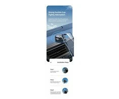 USAMS Automobilinis telefono laikiklis tvirtinamas ant panelės juodos spalvos ZJ063ZJ01 (US-ZJ063)