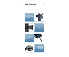USAMS Car Mount for Dashboard/Windshield juodos spalvos ZJ063ZJ01 (US-ZJ063)
