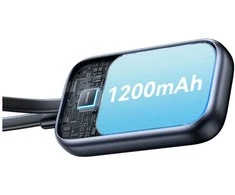 Indukcinis įkroviklis Apple Watch Usams CD245 2-in-1 su 1200mAh išorine baterija + USB-C laidu, titano spalvos