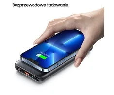 USAMS Powerbank PB62 10000mAh 20W QC3.0+PD Magnetic Wireless Fast Charge juodos spalvos 10KCD17101 (US-CD171)