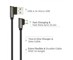 V-tac 1m mikro USB laidas, juodas