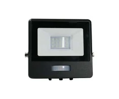 10W LED prožektorius V-TAC, juodu korpusu, 6500K, su judesio davikliu