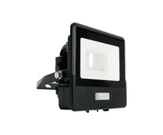Samsung 10W LED prožektorius V-TAC, juodu korpusu, 3000K, su judesio davikliu