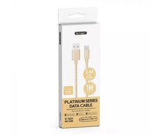 V-tac 1m mikro USB laidas, auksinės spalvos, laido tipas : pintas.