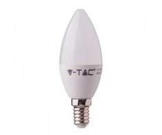 7W LED lemputė V-TAC, E14, žvakės formos, 3000K (šiltai balta), SAMSUNG LED chip