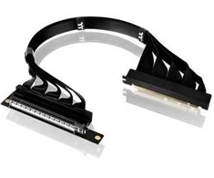 Ausinės „Thermaltake“ PCI-E 4.0 dvigubas 90 laipsnių pakėlimo kabelis, 400 mm
