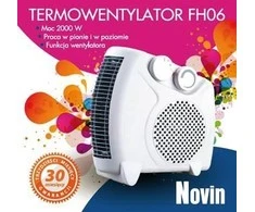 Šildytuvas - NOVEEN FH06 2 Galingumo Lygiai Reguliuojamas Termostatas Apsauga Nuo Perkaitimo