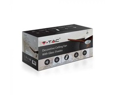 Lubinis šviestuvas V-tac 35W lubų ventiliaturius su 15W LED šviestuvu, rudas, su nuotolinio valdymo galimybe