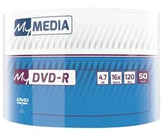 Verbatim 1x50 MyMedia DVD-R 4,7GB 16x Speed matt sidabrinis Wrap