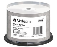 VERBATIM 50x DVD-R 4,7GB 16x spausdinamas platus paviršius
