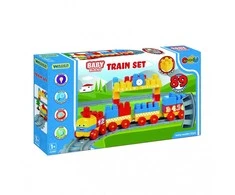 Wader Klocki Baby Blocks Railway 3,35 m 89 elementai