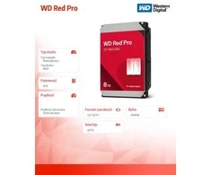 Sandisk WD Raudona Pro 8TB 6Gb/s SATA HDD 3.5inch