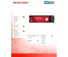 SanDisk WD Raudona SSD SA500 NAS 2TB SATA III 6Gb/s M.2 2280 Bulk