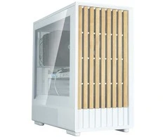 Zalman P10 Namu kompiuterio korpusas, mini bokštas, mATX, grūdintas stiklas - baltas, medinis