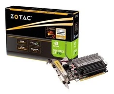 ZOTAC GeForce GT 730 ZONE Edition žemo profilio vaizdo plokštė, 4 GB DDR3 (64 bitų), HDMI, DVI, VGA
