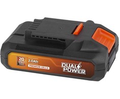 POWERPLUS Akumuliatorius 20V 2AH Dual Power Powdp9021 – tik dvigubos galios 20V įrankiams