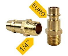 EURO jungtis su išoriniu sriegiu 1/4 colio (2 vnt.) „Powerplus“