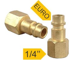EURO jungtis su vidiniu sriegiu 1/4 colio (2 vnt.) „Powerplus“