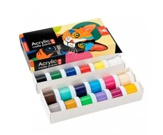 Akrilinių matinių dažų rinkinys ARTEO ColorCat 18x10ml ROSA