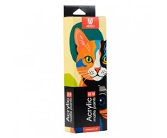 Akrilinių matinių dažų rinkinys ARTEO ColorCat 12x10ml ROSA