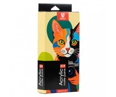 Akrilinių matinių dažų rinkinys ARTEO ColorCat 18x10ml ROSA