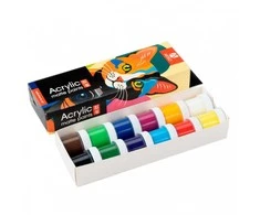 Akrilinių matinių dažų rinkinys ARTEO ColorCat 12x10ml ROSA