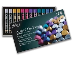 Aliejinės pastelės Metallic rinkinys 2x6sp.