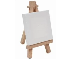 C.Kreul Mini molbertukas 12cm aukščio ir porėmis su drobe, porėmis 6x8 cm, pagamintas iš pušies