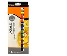 Daler Rowney Akrilinių dažų rinkinys Simply 12x12ml