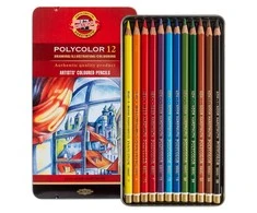 Koh I noor Spalvoti kokybiški pieštukai Polycolor 12sp