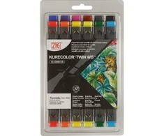 Kuretake Kurecolor Twin S markerių 12 spalvų rinkinys, natūralios spalvos