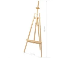 ROSA Lyros formos molbertas 170 cm, nesurinktas, svoris 3,5kg, pagamintas iš pušies