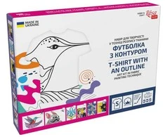 ROSA Medvilninių marškinėlių S dydžio dekoravimo rinkinys, Kolibris