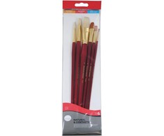 Daler Rowney Baltas Bristle 6 vnt. teptukų rinkinys