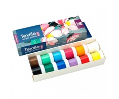 Tekstilinių dažų rinkinys ARTEO 12x10 ml, Rosa