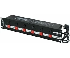 19" 2U elektros distributorius Eurolite Board 6-S, juodas