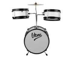 3 dalių vaikiškų būgnų komplektas V-TONE VD JUNIOR, baltas