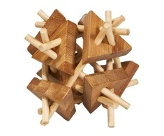 3D dėlionė Fridolin bamboo "Lazdelės su trikampiais"