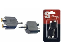 Adapterių komplektas 2xRCA/stereo mini jack Stagg AC-2CFJMSH