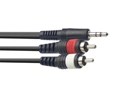 Audio kabelis Stagg 3.5mm TRS - 2 x RCA 6m