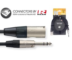 Audio kabelis Stagg REAN 6.35mm Jack TRS - XLR /m 3m
