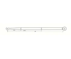 Būgnų lazdelės Rohema 5C FK - 25mm veltiniu