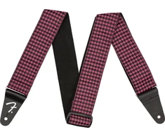 Diržas gitarai Fender Houndstooth Jacquard, rožinė spalva