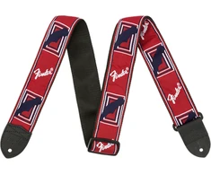 Diržas gitarai Fender Raudonas/Baltas/Mėlynas MONO STRAP