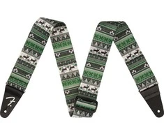 Diržas gitarai Fender Ugly Xmas Sweater žalias