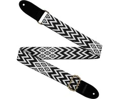 Diržas ukulelei Cascha Jacquard - Ethnic Juodas CUS-JW1