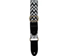Diržas ukulelei Cascha Jacquard - Ethnic Juodas CUS-JW1
