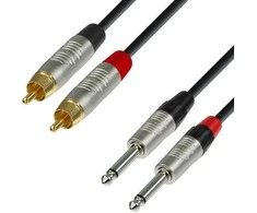 Dvigubas audio kabelis Adam Hall 4 STAR TPC 0150 1,5m