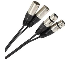 Dvigubas XLR/f-XLR/m kabelis Plugger 0,6m Easy
